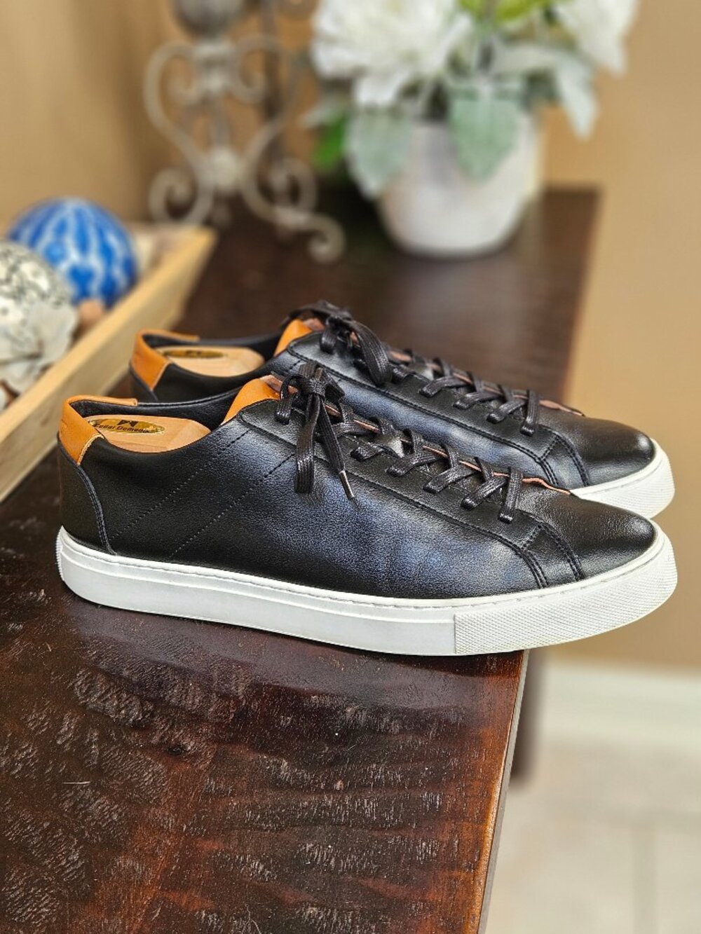 BYLT Men's 'Everyday' Leather Sneakers, Black, Sz 12
